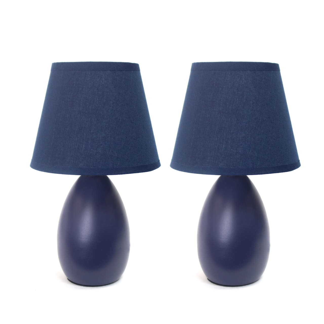 Simple Designs Mini Egg Oval Ceramic Table Lamp